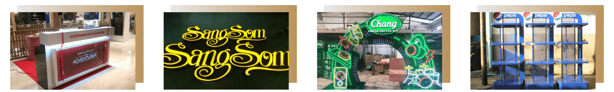 รับผลิตป้าย ผลิตซุ้มบูธขายของ 